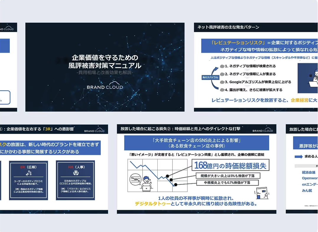 企業価値を守るための風評被害対策マニュアルのプレビュー